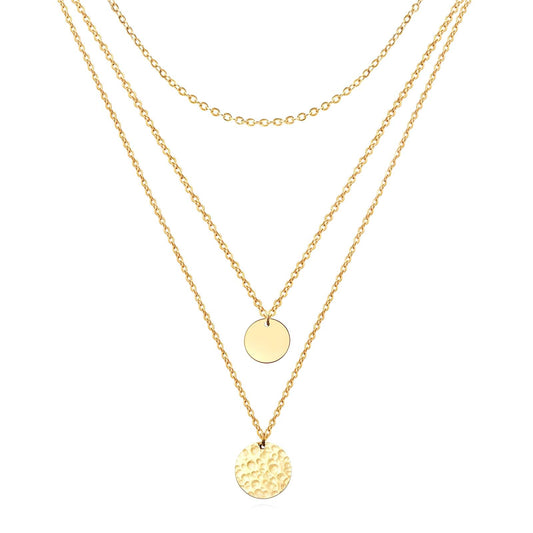 Waterproof Necklace, 18K Gold Plated Steel