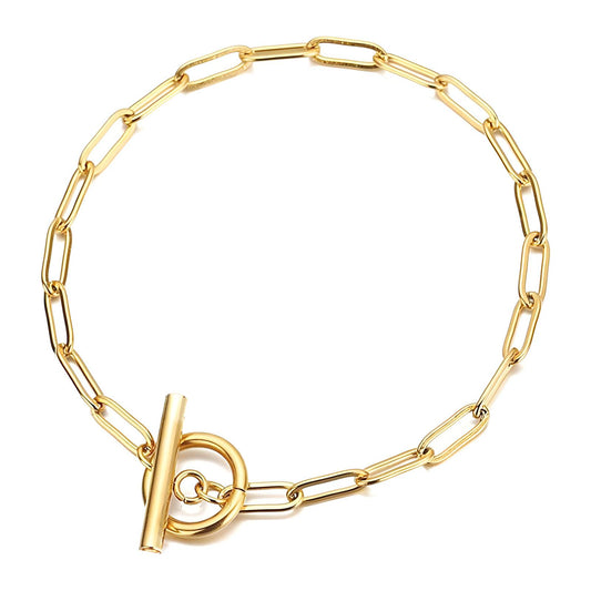 Waterproof Bracelet, 18K Gold Plated Steel